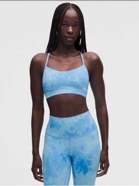 🆕🫐 Lululemon Flow Y Nulu Bra A-C Cup - Smoothie Wash Blueberry Multi